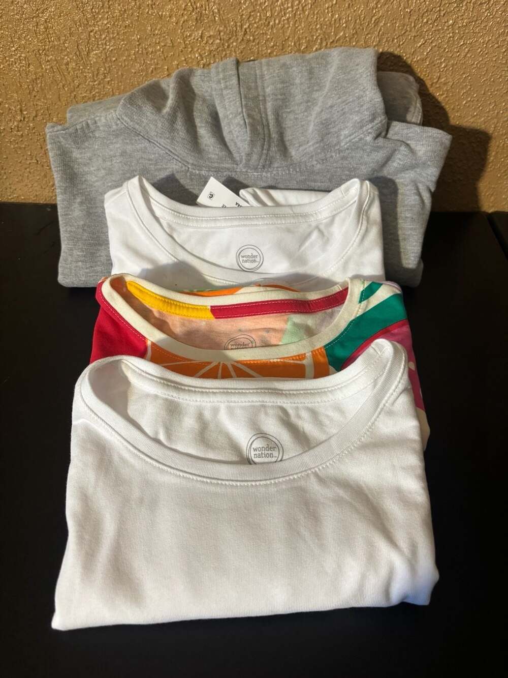 Wonder Nation Girls Fade Resistant T-Shirts Bundle  Size XXL 18